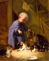 Child with Kittens