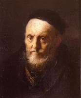 Bearded Old Man Wearing a Beret