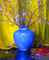 Vase and Cherry Blossoms