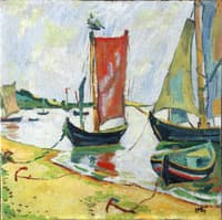 Nidden Coastline with Fisherboats