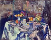 Vase, Bottle and Fruit