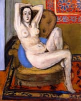 Nude on a Blue Cushion