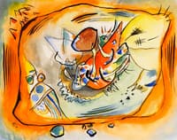 Sketch for a Painting with Orange Border