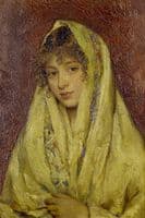Girl in a yellow shawl