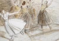 Five Ballerinas Dancing