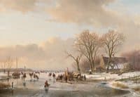 Canal landscape in winter