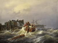 Rowing Boat in a Harbor
