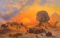 A Bedouin Caravan at the Feet of the Sphinx