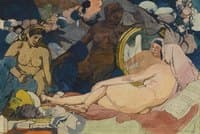 Reclining Woman before a Mirror