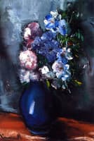 Bouquet in a Blue Vase