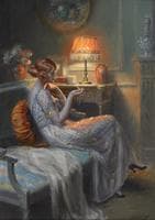 Elegant Lady with Pearl Necklace