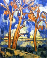 Chatou, Landscape with Red Trees