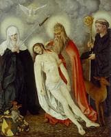 The Holy Trinity with Our Lady of Sorrows and St. Egid