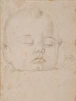 The Head of a Sleeping Baby Boy