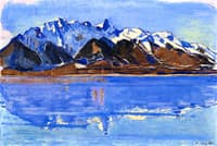 Lake Thun with Stockhorn Mountain Chain