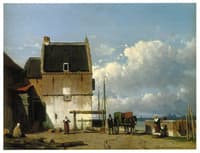 View of the Old Harbour and Bottelpoort in Nijmegen