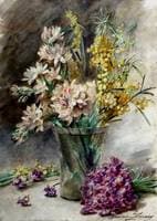 Crystal Vase with Flowers