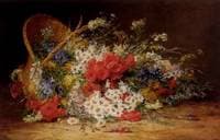 Still Life of Wild Flowers in a Baske