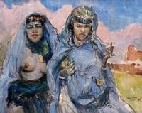 Moroccan Women before the Kasbah