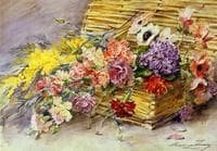 Panier de fleurs provencales