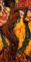 Dancing Faun with Green Veil