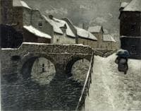 Bridge in Amiens in Winter