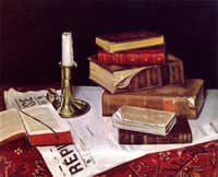 Still LIfe with Books and Candle