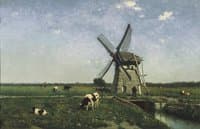 Landscape with mill near Schiedam