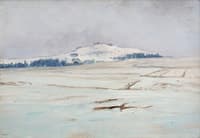 A Front Side of the Hill Hradiště in Winter