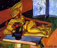 Sculpture and Persian Vase