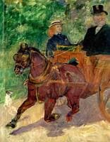 Cob Harnessed to a Cart