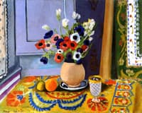 Anemones in an Earthenware Vase