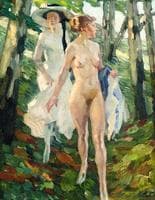 Two girls in the woods