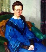 Portrait of a Lady in a Blue Dress