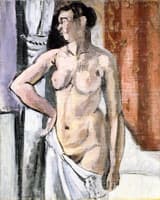 Nude Facing Front, in front of the Window, Head Turned to the Right