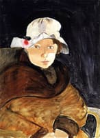 Mlle Matisse in a Scottish Plaid Coat