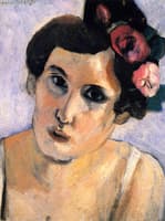 Woman's Head, Flowers in Her Hair