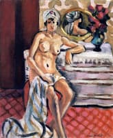 Seated Nude with Turban, Reflected in a Mirror