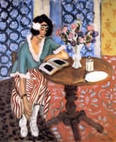 Woman Reading at a Small Table