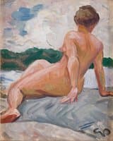 Model on the cliff