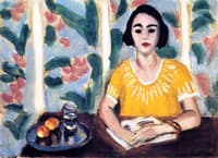 Reader with Peaches