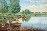 Landscape with Angling Boy