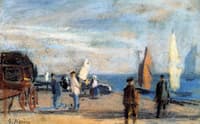 Strollers and Fishermen by the Outer Harbor