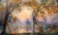 Sunrise over the Pond, an Autumn Morning at Hondouville