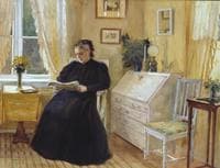 Woman Reading in the Salon Room