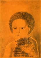 Little Girl with a Cat