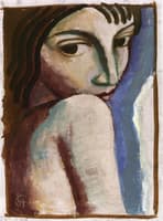 Woman Looking over Her Right Shoulder