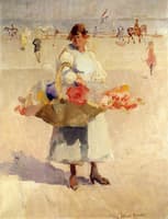 A Flower Girl on the Beach