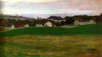 Meadow with Village in Background II