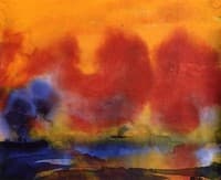 Sea and Steamer under a Red Sky
